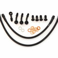 Black Stainless Brake Line Kit - 35 Degree Mount - Honda CB360/450/500/550/750