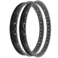 Rising Sun Black Aluminum Rim Set - Honda S65 Sport 65 - 1965 - 1969