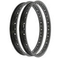 Rising Sun Black Aluminum Rim Set - Honda CM91 Honda 90 - 1966 - 1969
