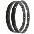 Rising Sun Black Aluminum Rim Set - Honda C70 C70K Honda 70 - 1970 - 1973
