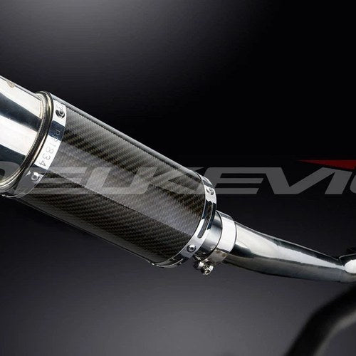 Delkevic 8" Carbon Fiber Round Muffler - Suzuki GSF600 Bandit - 95-05 Exhaust