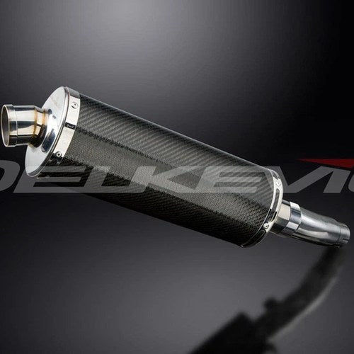 Delkevic 14" Carbon Fiber Oval Mufffler - Suzuki SFV650 Gladius - 09, 14-15