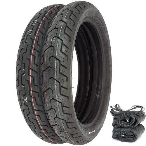 Dunlop D404 Tires Tubes and Rim Strips - Honda CM400A/T 79-80 CM400E CM450E