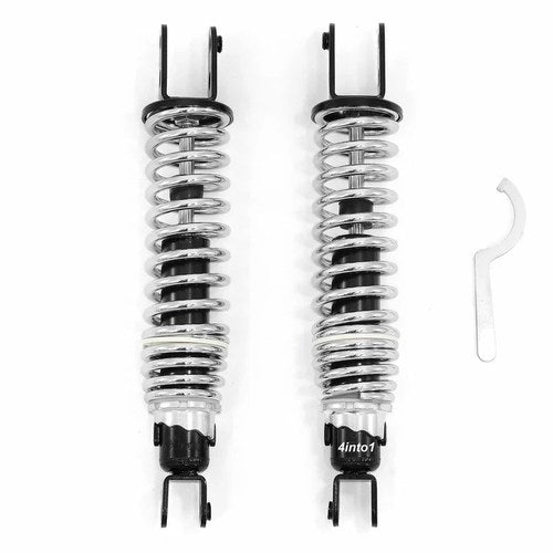 Performance Rear Motorcycle Shocks Black w/ Chrome Springs 330mm 13" Honda CB400
