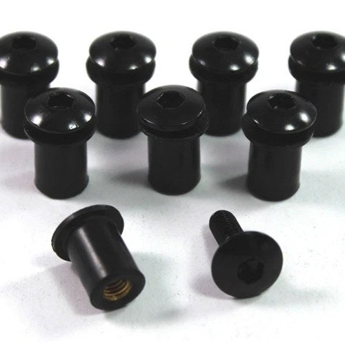 8x Black Aluminium Wind Shield Screen Bolts Kit Triumph Sprint ST Daytona 675