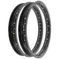 Rising Sun Black Aluminum Rim Set - Honda CJ360 CJ360T Twin - 1976 1977