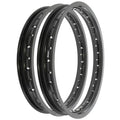Rising Sun Black Aluminum Rim Set - Honda CB350K CB350 Twin - 1968 - 1973