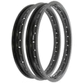 Rising Sun Black Aluminum Rim Set - Honda CB350F Four 1972 1973 1974