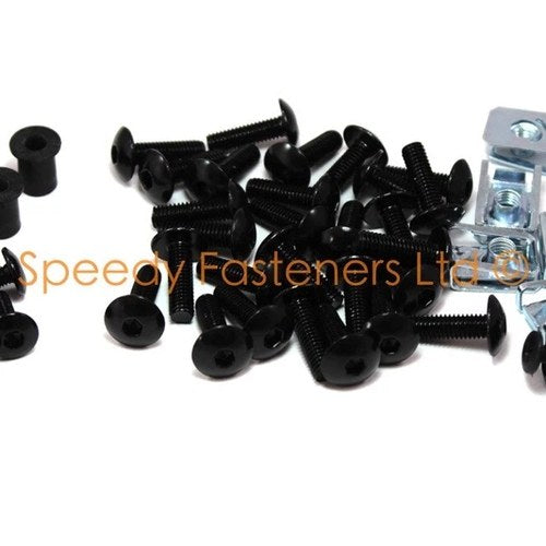 Triumph Daytona 750 900 1000 1200 Black Aluminium Fairing Screen Bolts Fixings