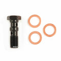 Black Aluminum Double Banjo Bolt With Crush Washers Honda Suzuki Kawasaki Yamaha