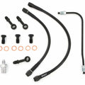 Short Black Stainless Steel Brake Line Kit Clubman Drag Bars CB350/360/400F