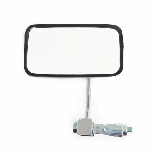 Chrome Classic Cafe Bar End Motorcycle Mirror - Rectangular 3 1/4" x 5 3/4"