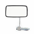 Chrome Classic Cafe Bar End Motorcycle Mirror - Rectangular 3 1/4" x 5 3/4"