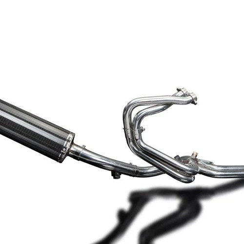 Delkevic Full 4-1 Exhaust System High Mount 18" Oval Muffler - Honda VFR800