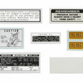 Warning and Service Label Set - Honda CB750K - 1973-1974
