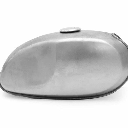 The Scrambler Cycle Gas Tank - Raw Steel - Cafe Racer Motorcycle Fuel Retro Clas