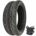 Dunlop D404 Tire Set - Honda CB400T Hawk I 1978-1979 - Tires Tubes & Rim Strips