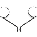 Set of 2 Universal Round Black Mirrors Motorcycle ATV Honda Kawasaki Suzuki M10