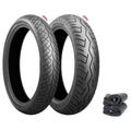 Bridgestone Battlax BT-46 Tire Set - Honda GB500 Tourist Trophy Tires and Tubes