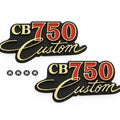 Set of 2 Side Cover Emblems - Honda CB750C Custom 1980-1982 Panel Badge