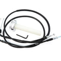 Short Throttle Cable Set w/ Chrome Throttle Tube - Honda CB550K CB750 - 77-78