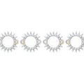 Chrome Exhaust Flange - Set of 4 - 18231-333-010 - Honda CB350F CB400F CB550K