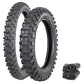 Metzeler MC360 Mid-Hard Tires & Tubes Set Moto Motocross Honda CR125R 95-07