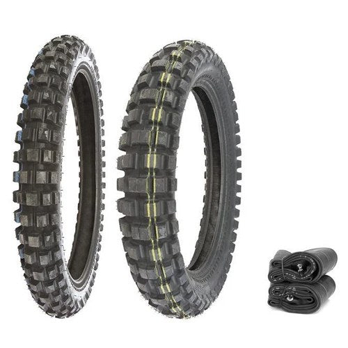 Irc TR8 Battle Rally Series Tires & Tubes Set Motocross Honda CRF230F 03-17