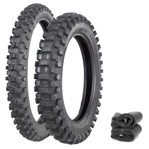 Metzeler MC360 Mid-Hard Tires & Tubes Set Motocross Honda CRF250X 04-17