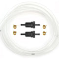 5 Feet 1/4" 6mm Clear Motorcycle Fuel Line Kit with 2 Black Fuel Filter & Clips