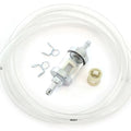 5 Feet - 1/4" 6mm Clear Motion Pro Fuel Line with Clear Glass Filter and Clips