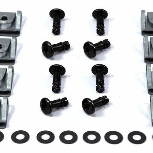 8x Black 17mm Dzus Fasteners Allen Hex Head Slide Clip Motorcycle Fairing Panel