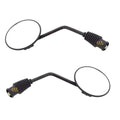 2 Pack Universal Black Emgo Enduro Left & Right Round Folding Mirrors 10mm