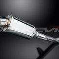 Delkevic 9" Stainless Oval Muffler - Kawasaki Concours 14 GTR1400 08-21 Exhaust