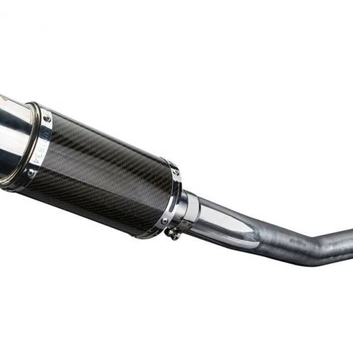 Delkevic 8" Carbon Round Slip-On Exhaust Kawasaki Concours 14 GTR1400 2008-2021
