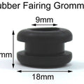 2x Black Rubber Fairing Grommets Ducati 764.1.084.1A Vibration Damper Pad