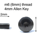 1x Stainless Fairing m6 x 12mm Pan Mushroom Button Dome Large Head Bolt