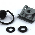 Dzus 15mm Black Quick Release Fasteners Fairing Bolts Studs Quarter Turn + Clips