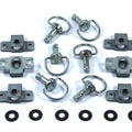 Dzus Fastener Silver D Anello Bail Handle Motorcycle Fairing x6 Kit