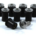 8x Stainless Steel Screen Bolts & Rubber Well Nut Kit Triumph T3330646 T3350050