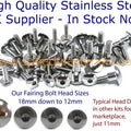 for Suzuki GSX-R750 1992-1995 Stainless Fairing Bolt Only Screw Kit Gsxr 750