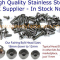 Stainless Fairing Bolts & Screen Bolt Only Kit for Suzuki GSX-R 750 1988-1991