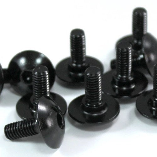 10x Black Aluminium Fairing Bolt m6 x 16mm +3mm Shoulder Step Motorcycle Screw