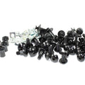 Suzuki GSX-R600 2001-2003 Black Aluminium Fairing Screen Bolts Clip Wellnut Kit