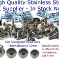 for Suzuki RG 125 RG125F Gamma 1992-1996 Stainless Fairing & Screen Bolt Kit