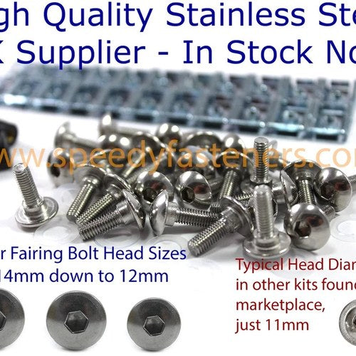 Honda NSR125 JC22 1994-2001 Stainless Fairing Bolt & Screen Bolts Kit Nsr 125