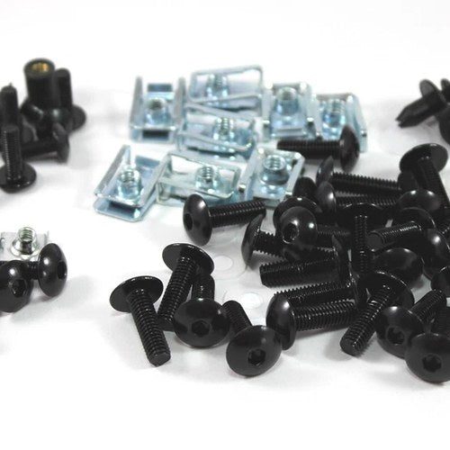 Yamaha FZS600 Fazer 600 2002-2004 Black Aluminium Bolt Fairing Clips Screws Kit