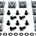 10x Dzus Fasteners 17mm Black Allen Key Head & Slide Clips Motorcycle Fairing