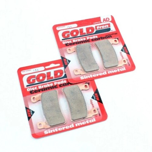 Brake Pad Set for both Front Calipers GoldFren AD-134 2 Pair Ebc Eq FA296 FA265