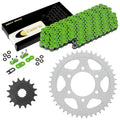 Green O-Ring Drive Chain & Sprockets Kit for Kawasaki ZX-7R Ninja ZX750P 96-03